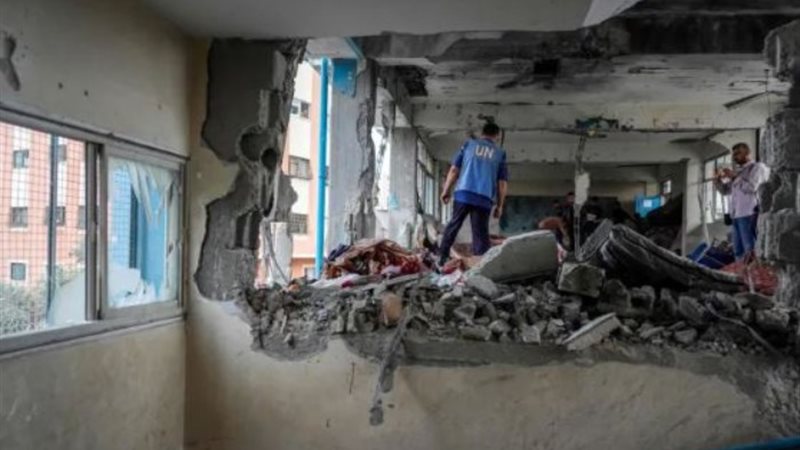 استهدف مدرسة تؤوي نازحين _ أرشيفية